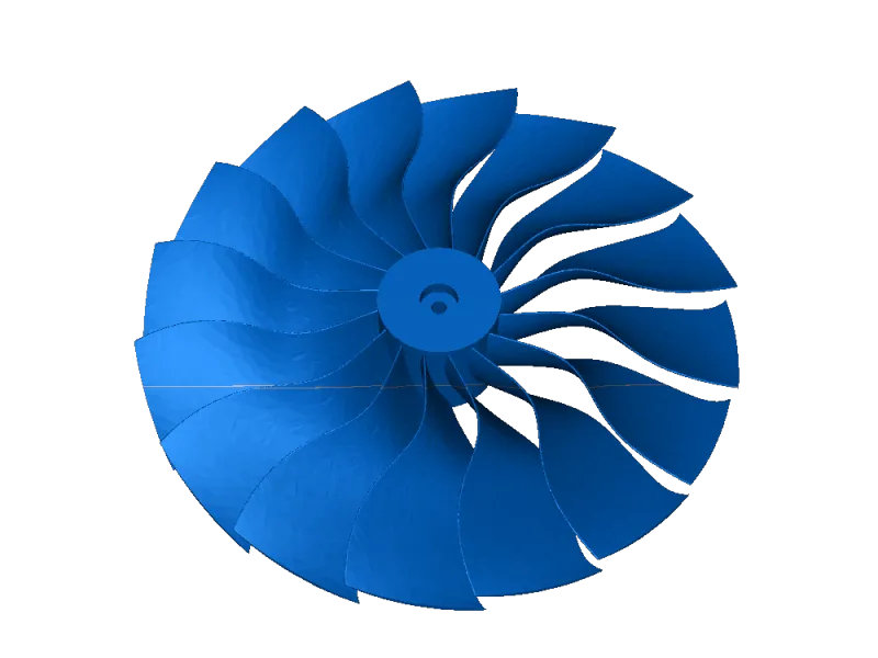 modelo de turbina a jato