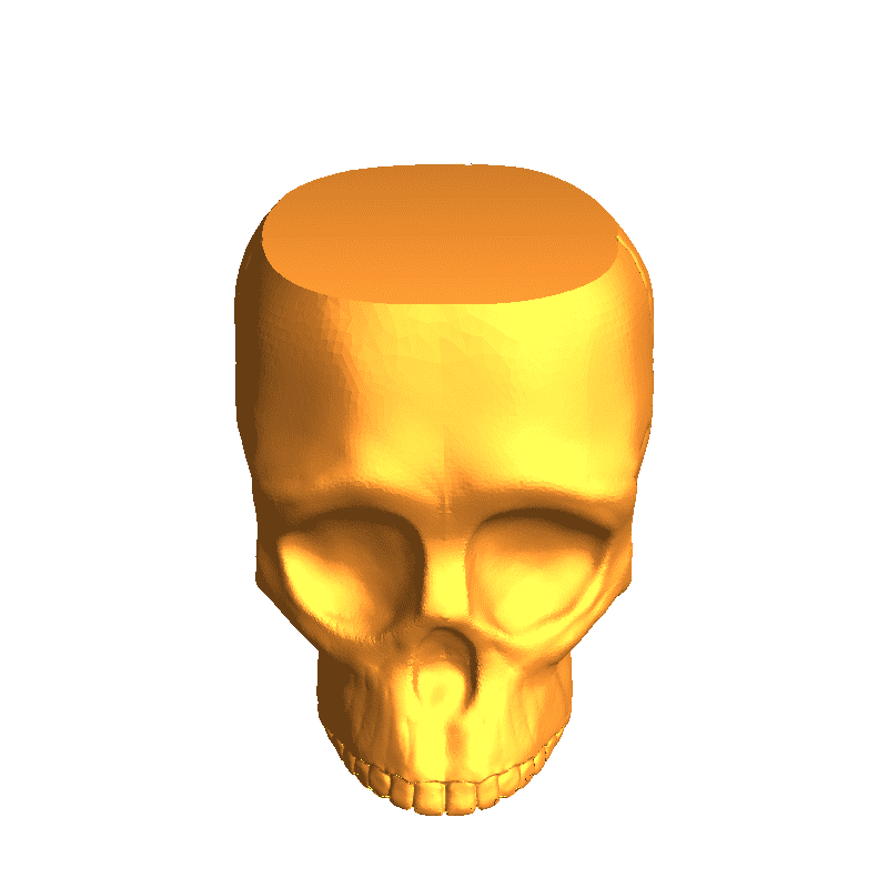 Skull bowl vase