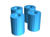 1 inch M6 screw spacers.-0