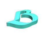 B lettre gothique 10cm-0