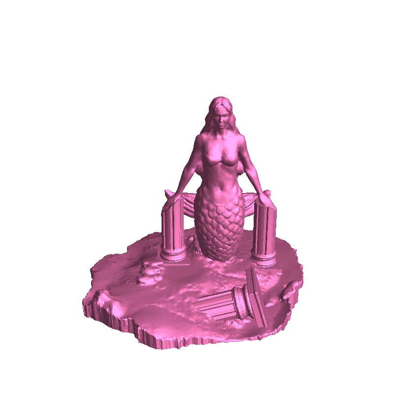 this is a mermaid with ruins