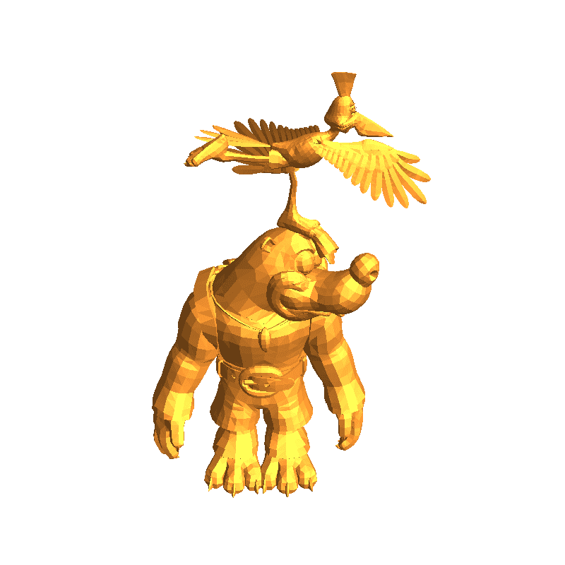 Free Characters & Creatures STL Download - BossPoses - Banjo And kazooiby AnimationPortal