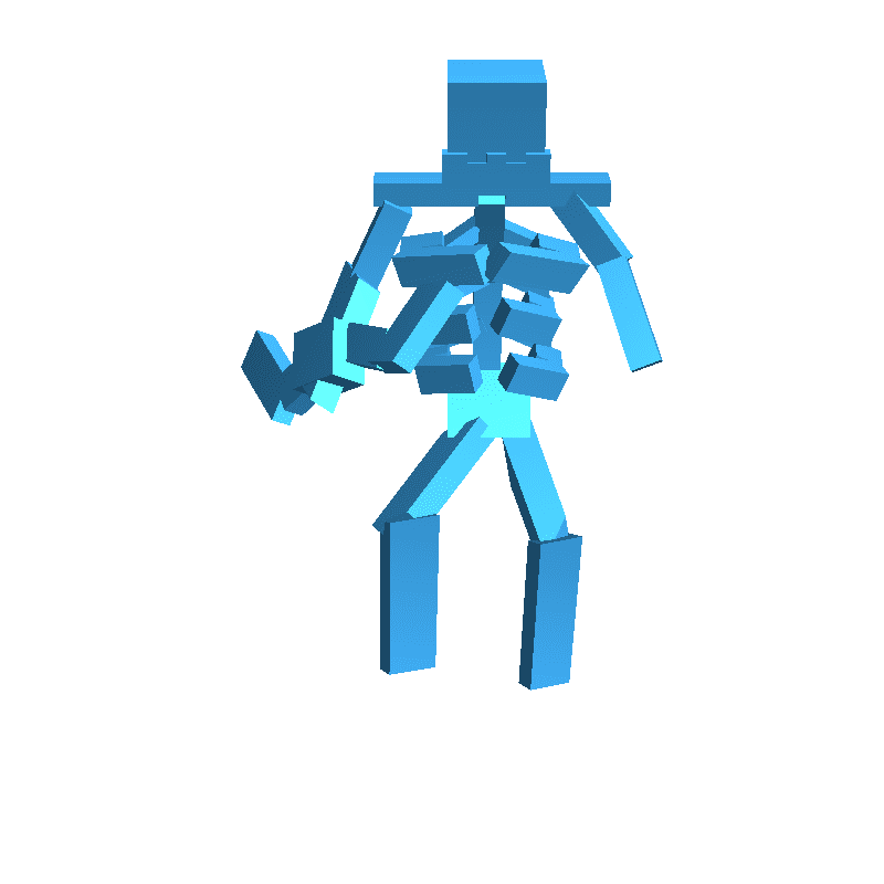 minecraft 3d mutant skeleton
