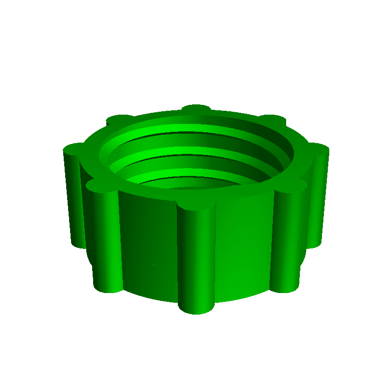 Closed gasoline can cap