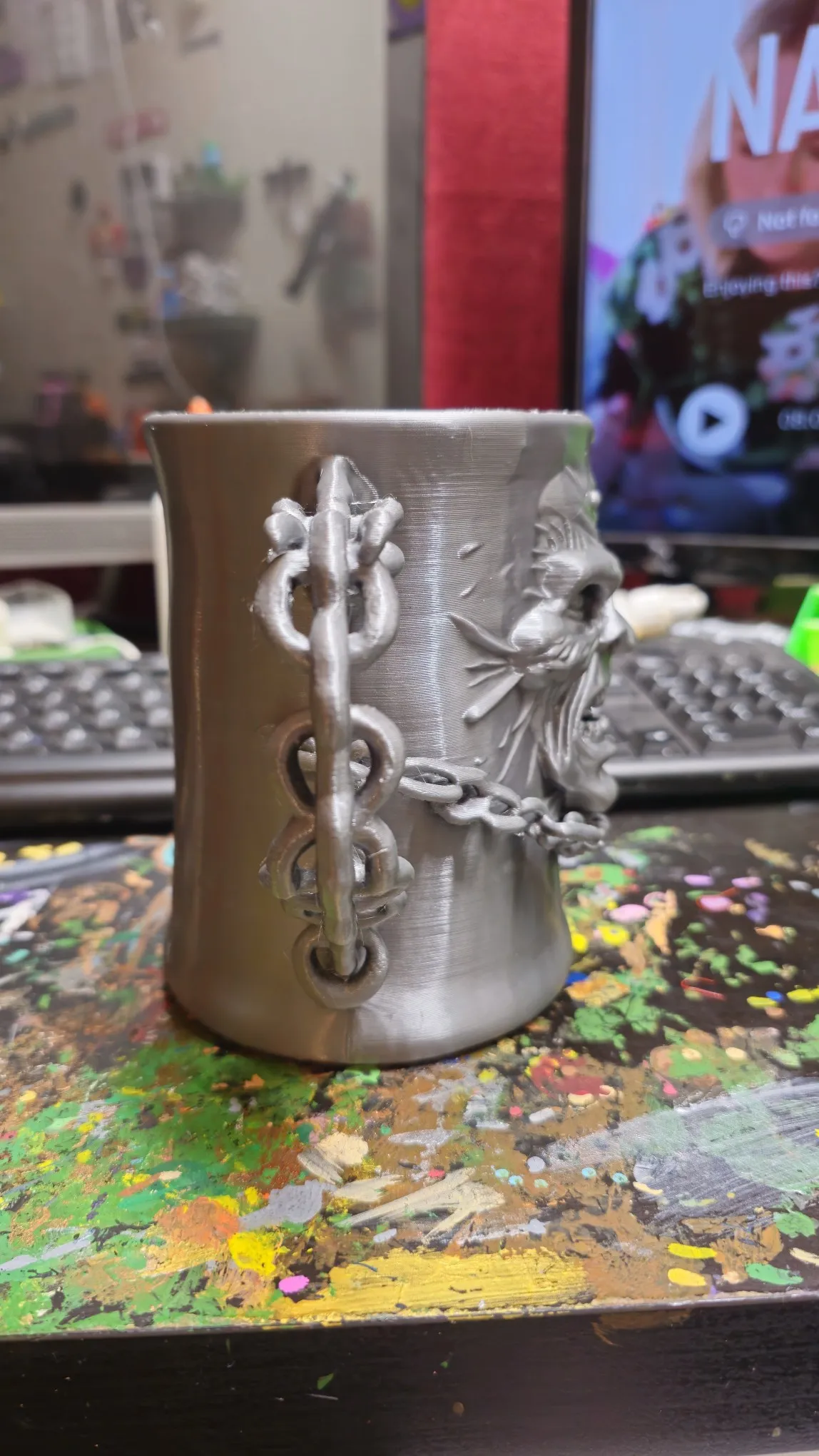 Iron Maiden inspired cup holder-4