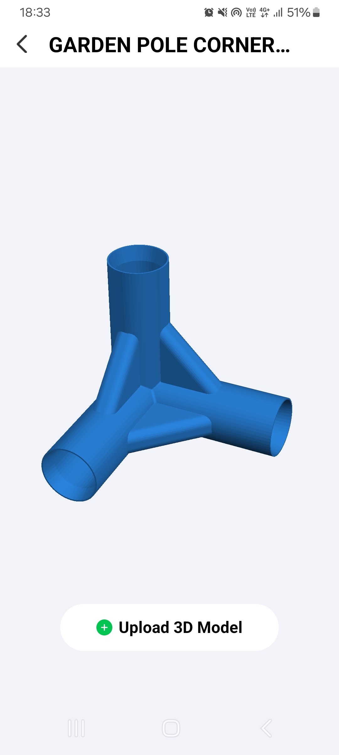 Garden pole corner joint 