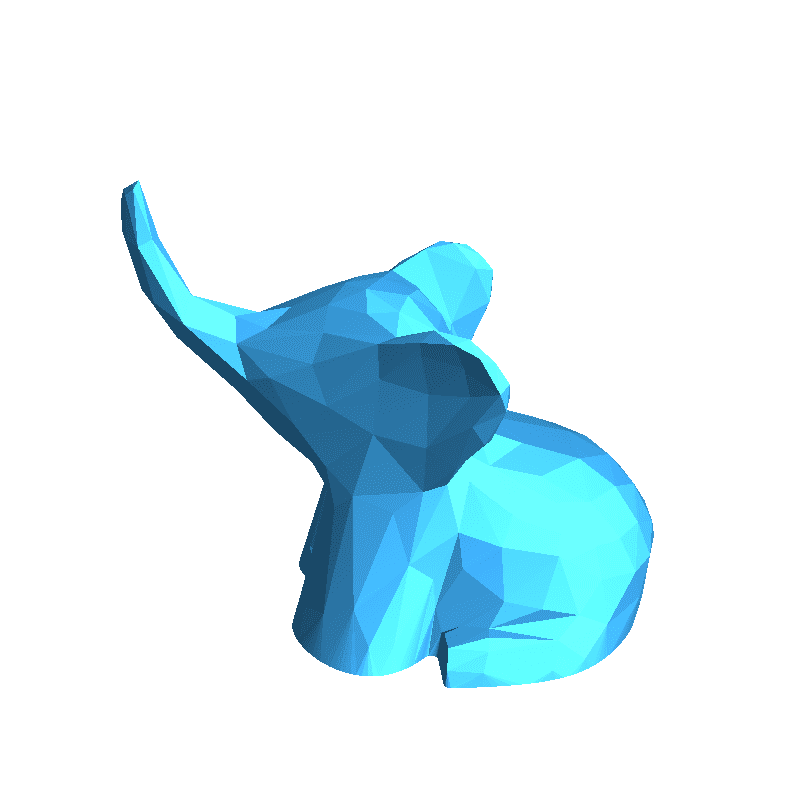 Low-Poly 3D Model - Elephant 低面數-大象-3