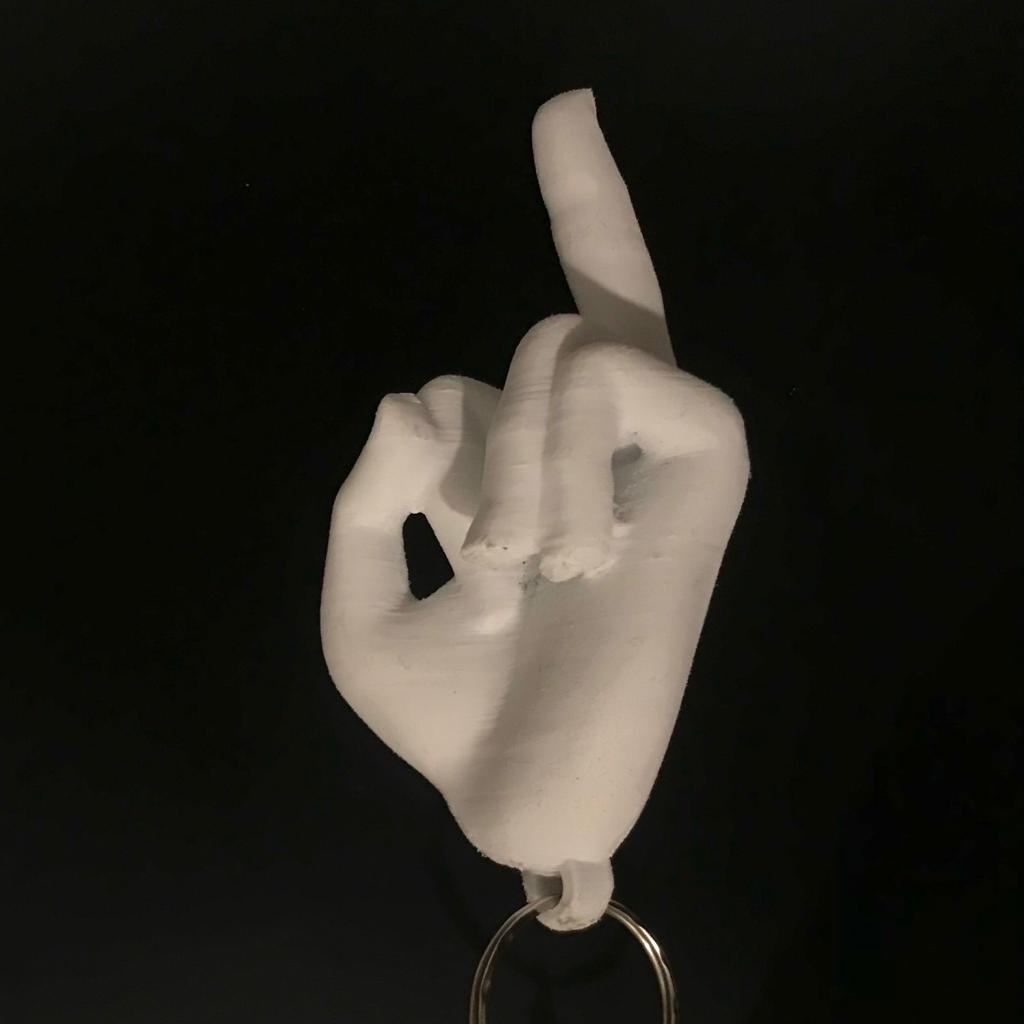 Middle Finger Keychain Charm 3D models download Creality Cloud