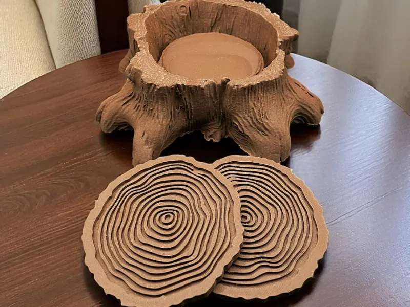 Timber Nest – Modular Tree Root Coaster Holder