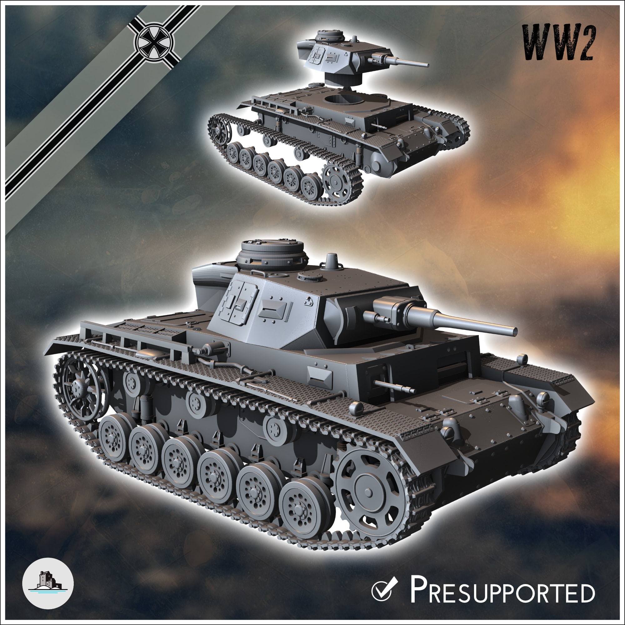 Panzer III Ausf. H - WW2 miniatures armor war flames world t | تحميل ...