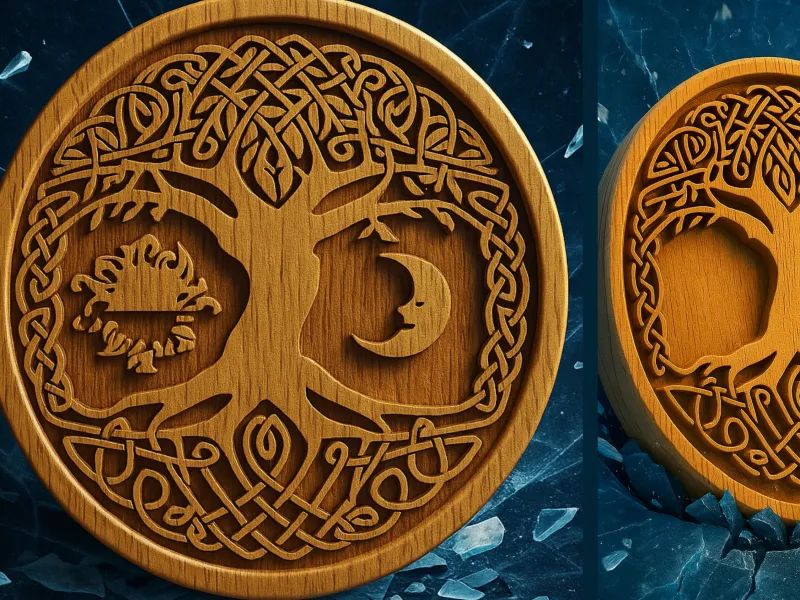 [V11] Tree of Life symbol. 2 type. Celtic style