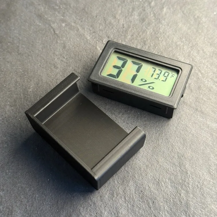 Hygrometer Holder for "cereal box" filament storage