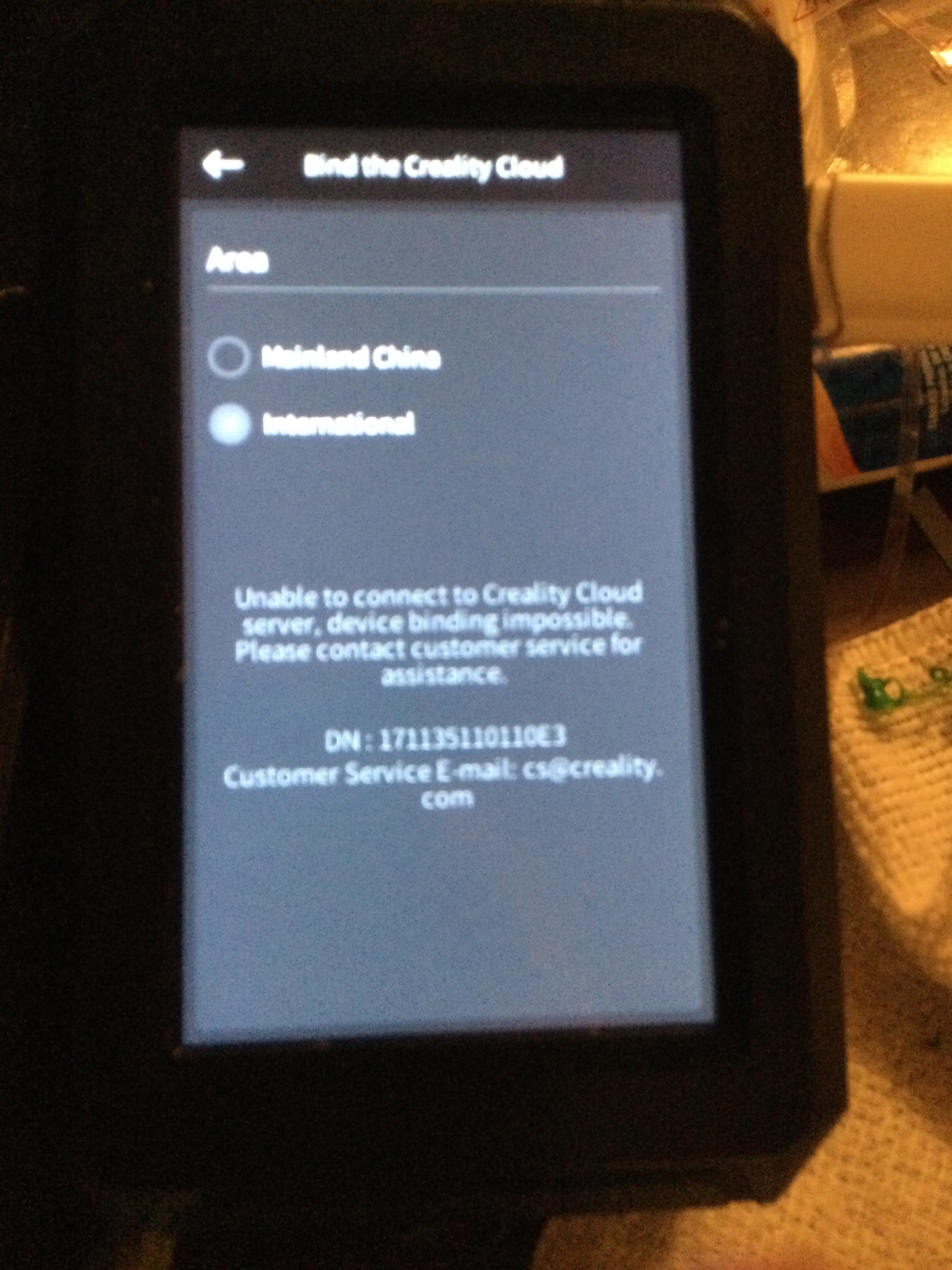 Creality Help Line Hey I’m trying to reconnect my printer to the Creality Cloud and this ...