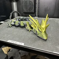 'HORNY DRAGON' - PRINT-IN-PLACE, ARTICULATED DRAGON-6