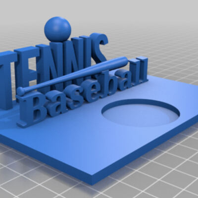 Baseball and tennis tea light 3d model