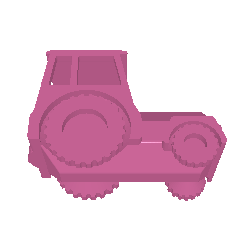 tractor met vrije wielen