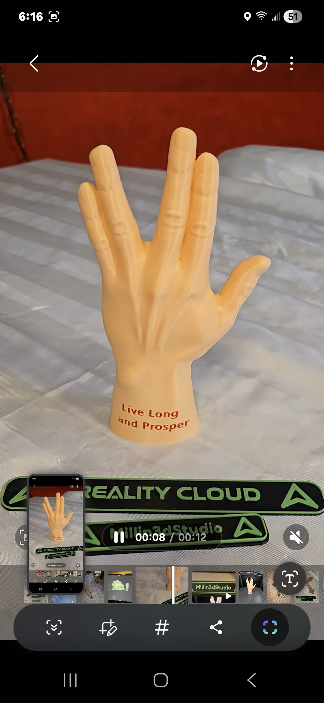 Star Trek Spock Live Long and Prosper hand sculpture-2