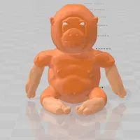 Orangutan-man Alp555 Mini Figure 1 (No_supports&W_supports)-1