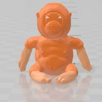 Orangutan-man Alp555 Mini Figure 1 (No_supports&W_supports)-1