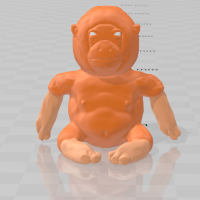 Orangutan-man Alp555 Mini Figure 1 (No_supports&W_supports)-1