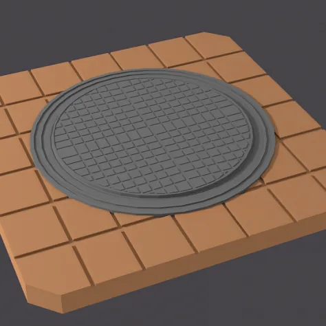 Coffee stand sewer manhole