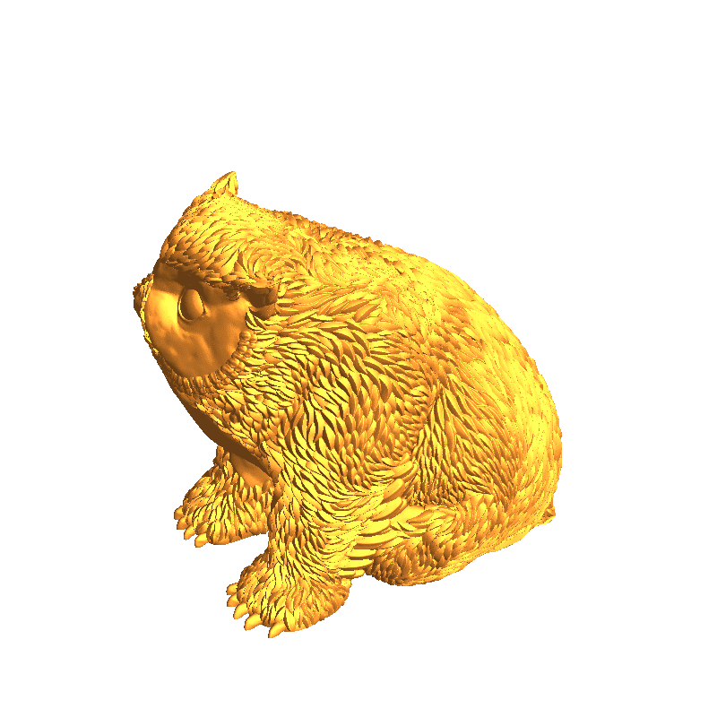 Cucciolo di gufo notturno - Miniatura da tavolo (pre-supportata)