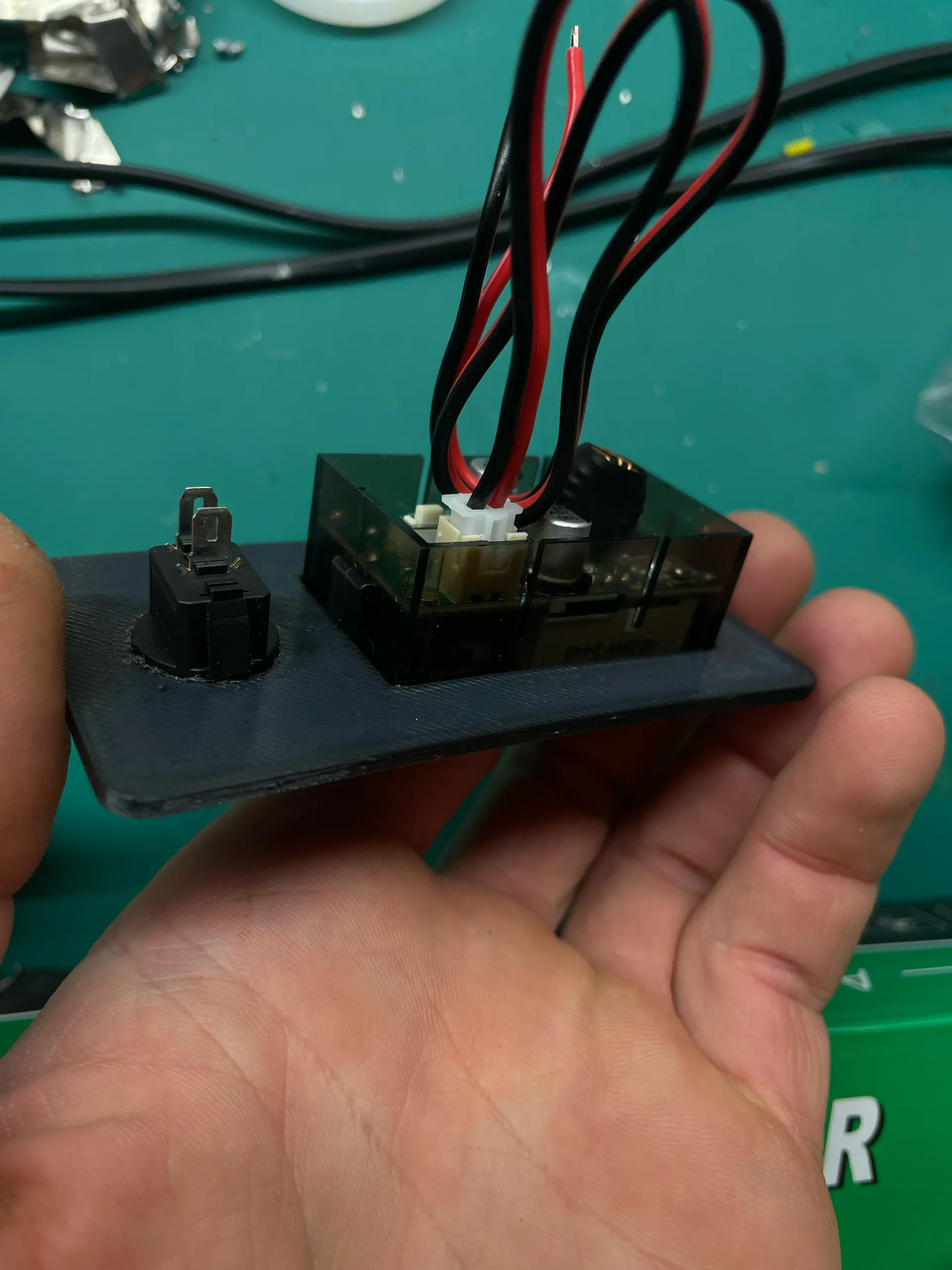 Voltmeter and button mountplate -3