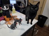 Low Poly Cat Statue With Magnet Accessories-5