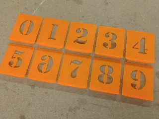 number stencil 0-9