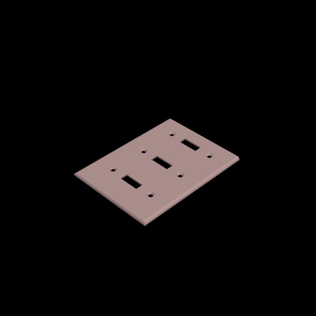 3-Toggle Light Switch Plate