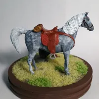 Cowboy sitting next to his horse (7) - Old West Figure mini-4