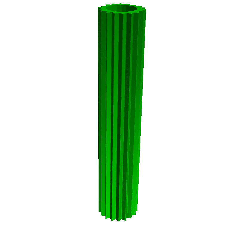 florero en tubo