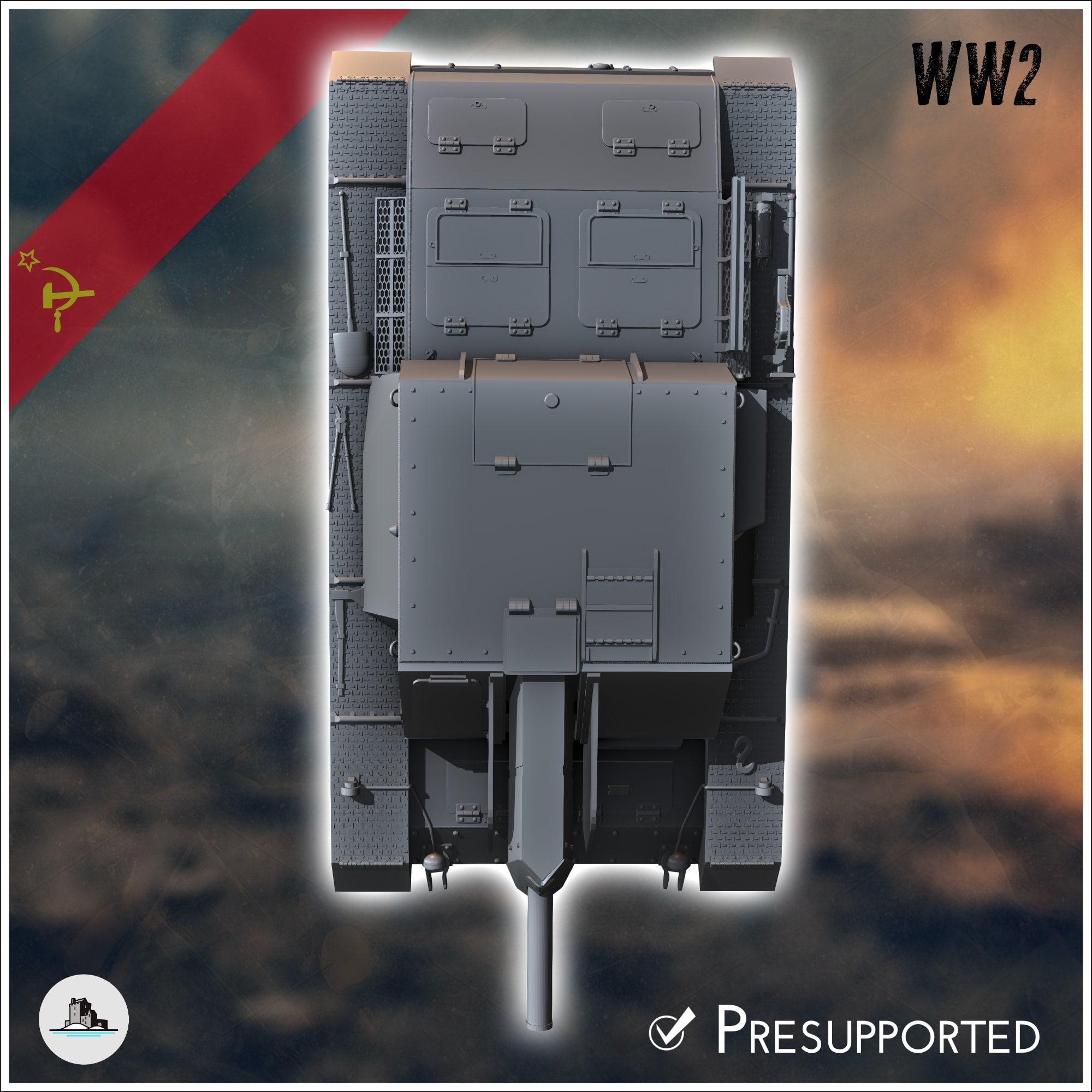 SG-122 122 mm M-30 mounted howitzer SPG - WW2 miniatures arm | 3D ...