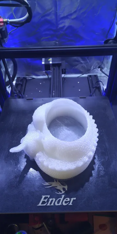 SLEEPY DRAGON CANDY BOWL / PLANTER - NO SUPPORTS-0