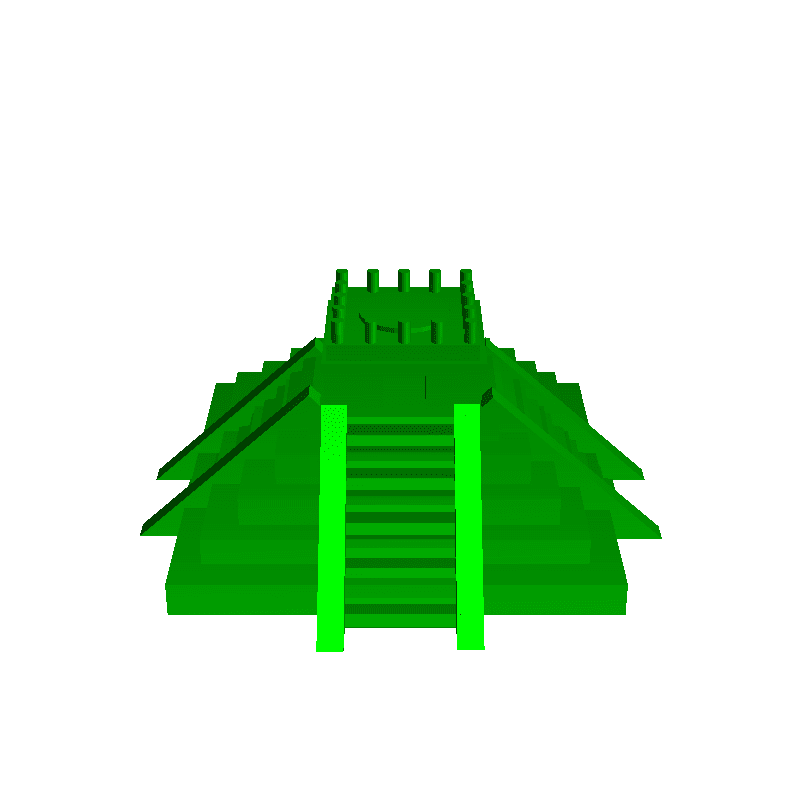 templo azteca - low poly - wip