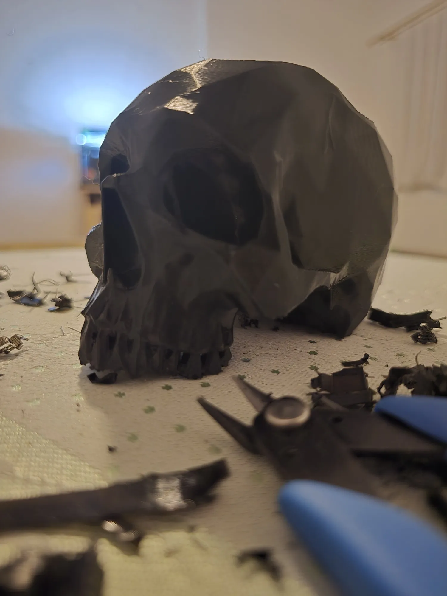 LOW POLY SKULL PLANTER, PENHOLDER or BOWL-0