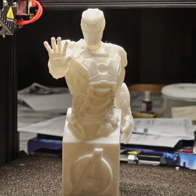 iron-man printed on a ender 3 s1 pro sprayed with high build