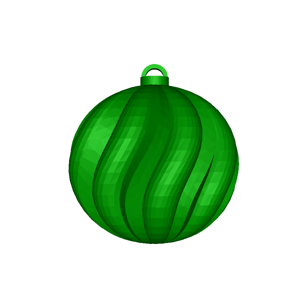 spiral Christmas bulb