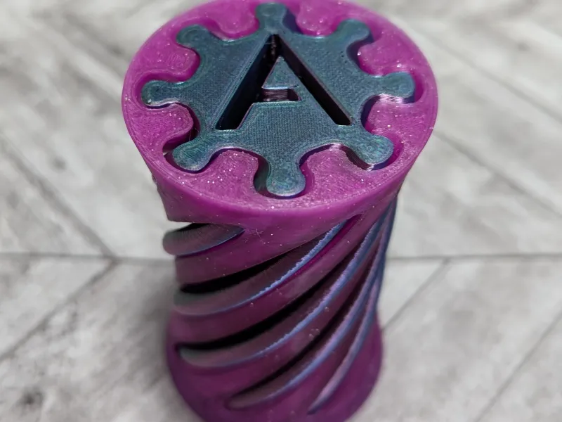Fidget spiral lettre A - Rotation à 180 degrés