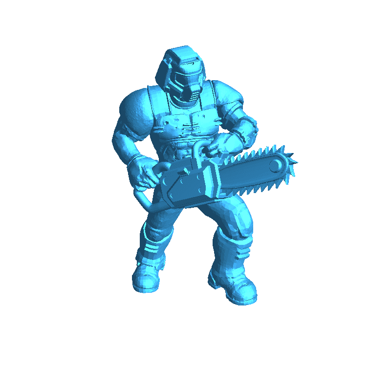 doomguy with chainsaw