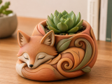 Cute Fox Planter Pot-1