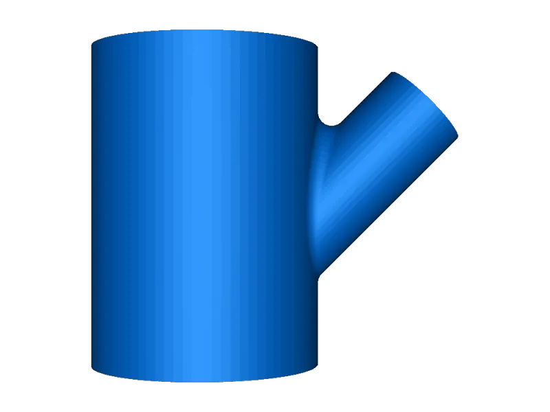4" pvc with 40mm 'Y' junction