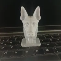 BELGIAN MALINOIS DOG BUST WITH BASE-2