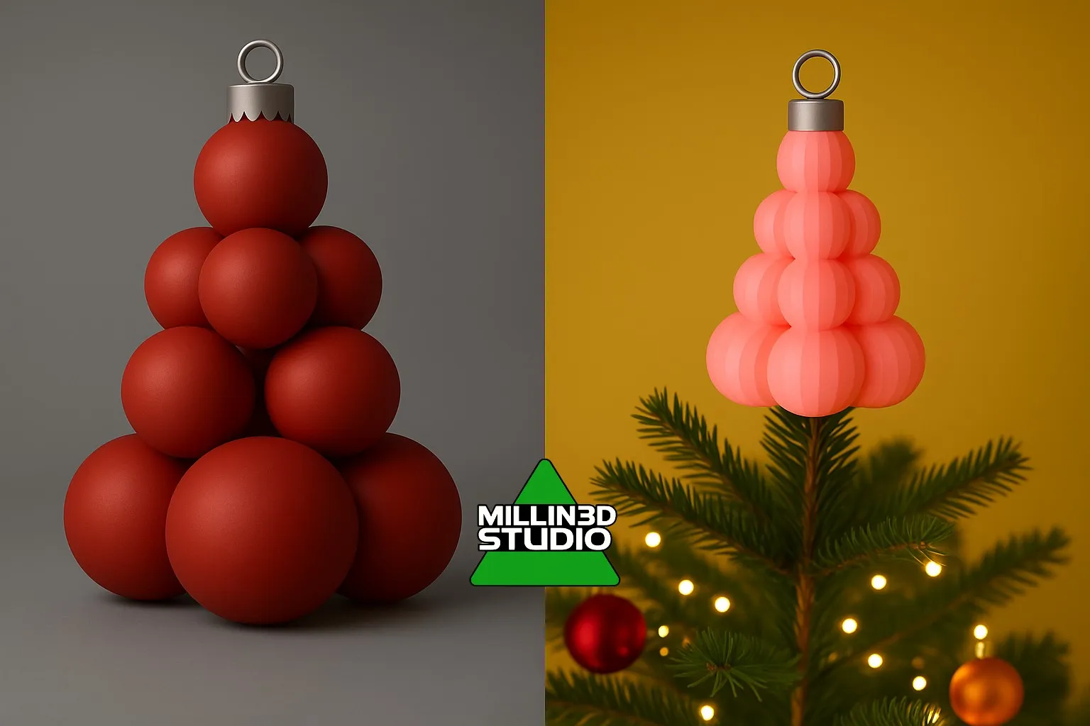 Christmas Ornament Tree Topper And Shelf version-0