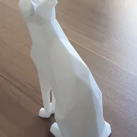 Cat - Egyptian cat low poly-4