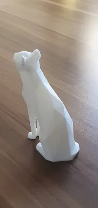 Cat - Egyptian cat low poly-4