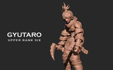 Demon slayer - Gyutaro rank 6 anime 3D print model-0