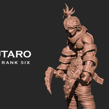 Demon slayer - Gyutaro rank 6 anime 3D print model-0