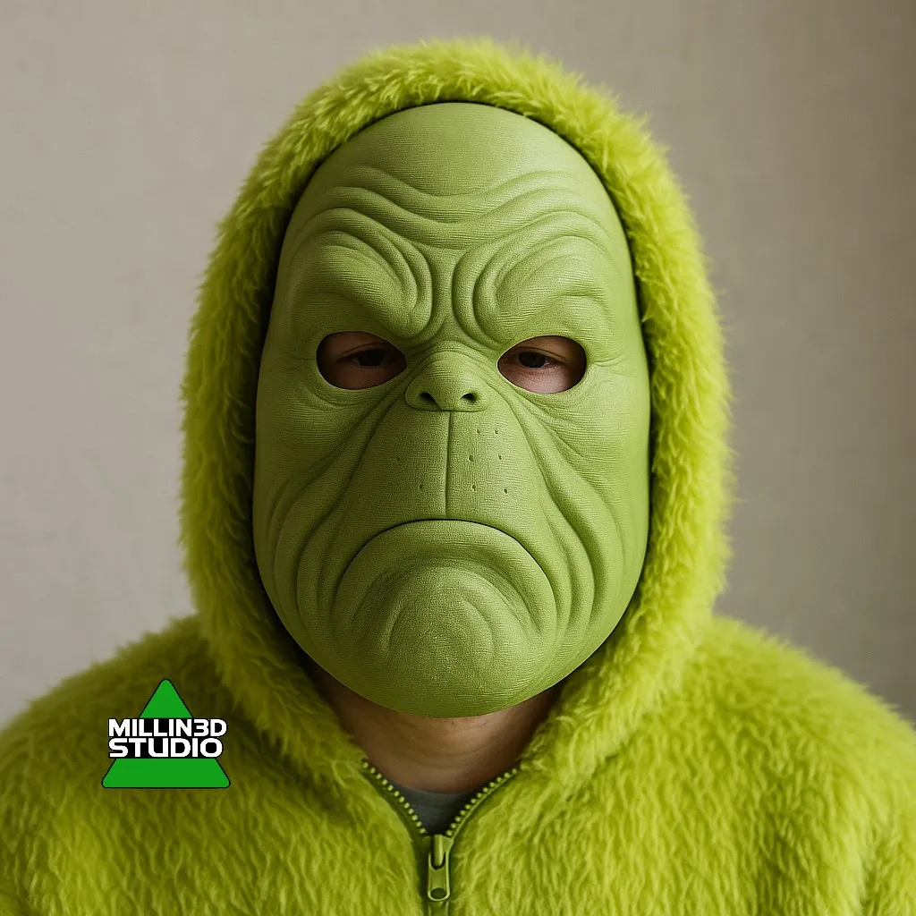 Christmas Mean Mr. Grinch Mask Cosplay Costume-0