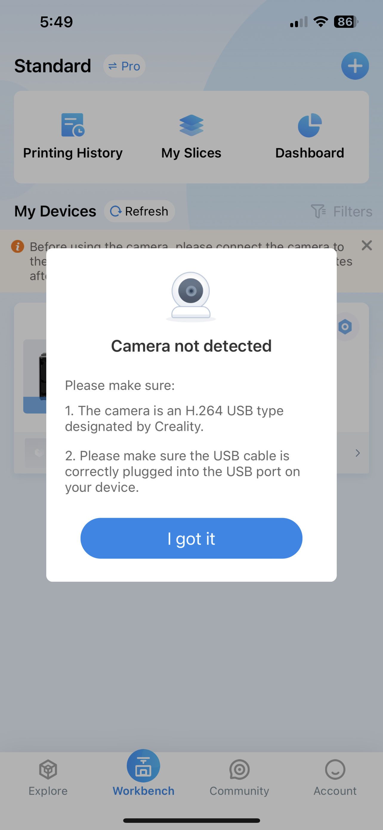 So it seems the K1 camera add-on kit keeps going offline after 